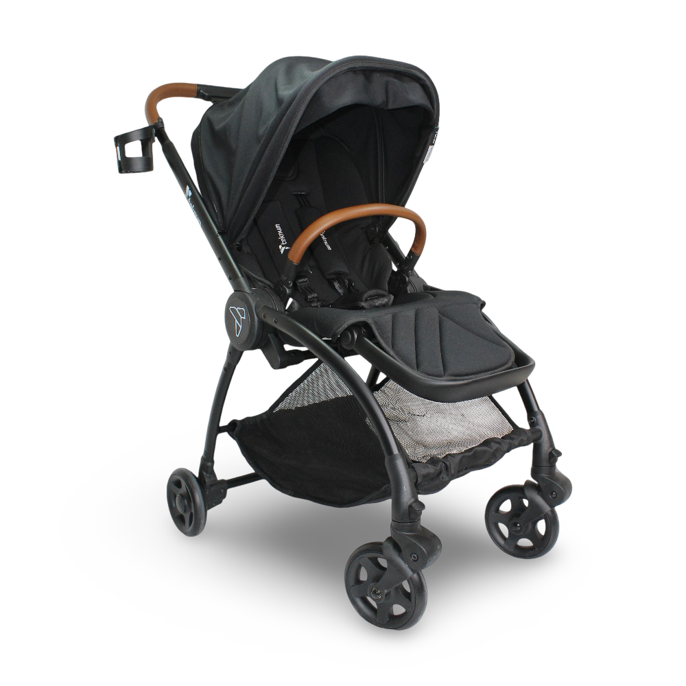 Baby Stroller with Adjustable Canopy and Storage Basket