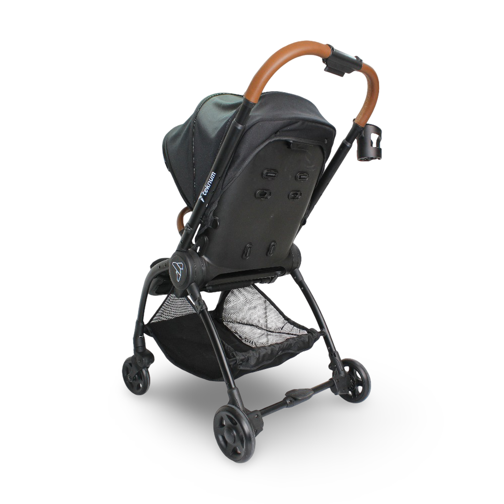 Baby Stroller with Adjustable Canopy and Storage Basket