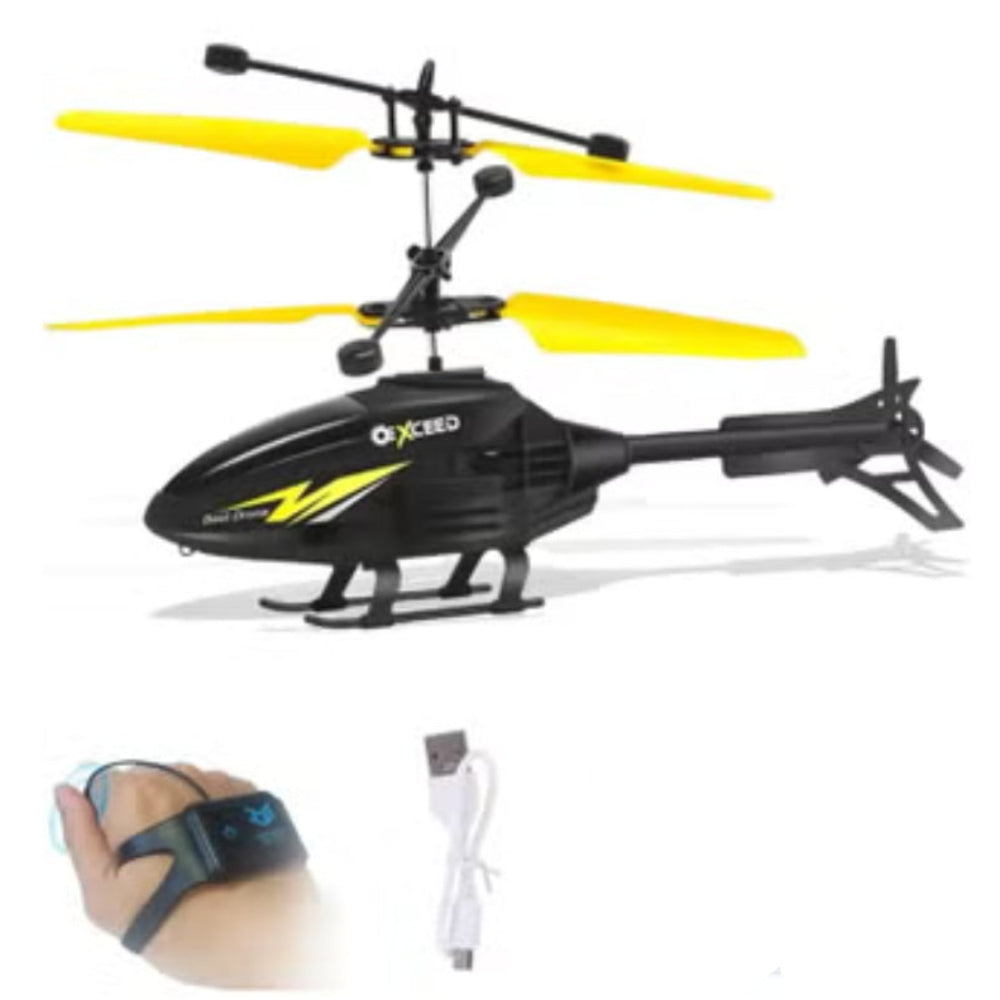 Dynamic Helicopter Motion Sensing Aircraft – Yellow & Black