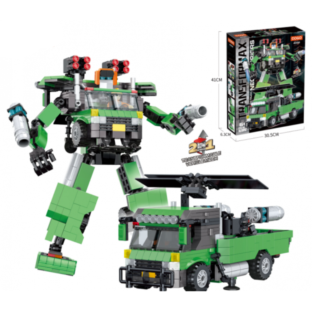 Cogo 2-in-1 Transformation Truck Building Blocks Set – 174 Pcs - Toys