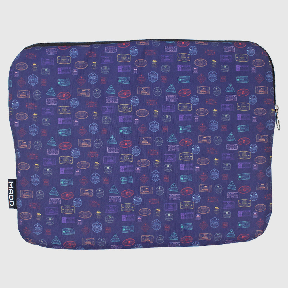 13 Inch Laptop Sleeve Bag (Travel Stamps)