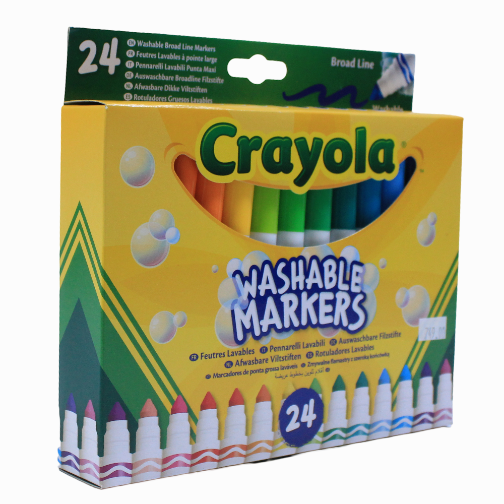 Crayola Washable Markers – 24 Colors