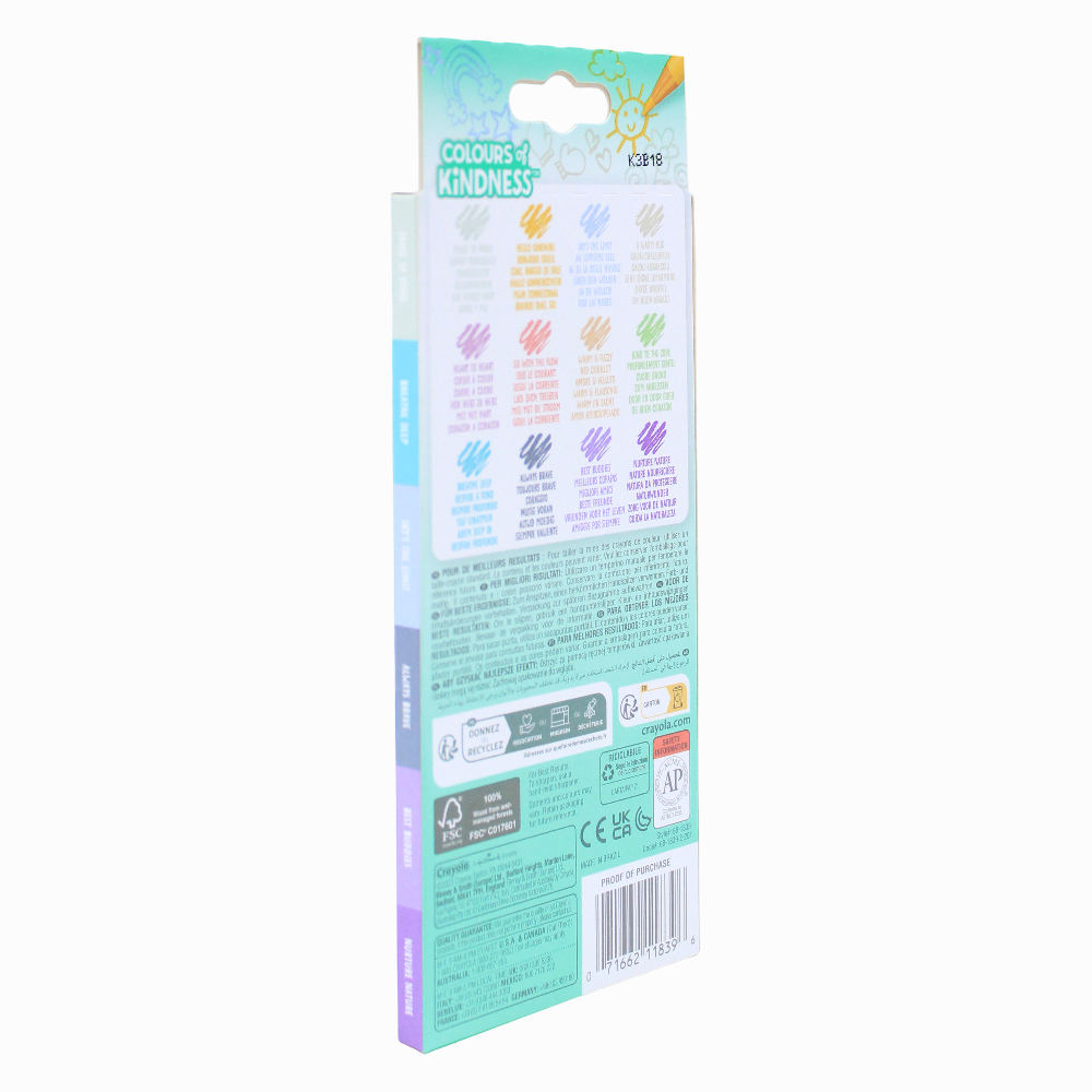 Crayola Colors of Kindness Colored Pencils – 12 Colors