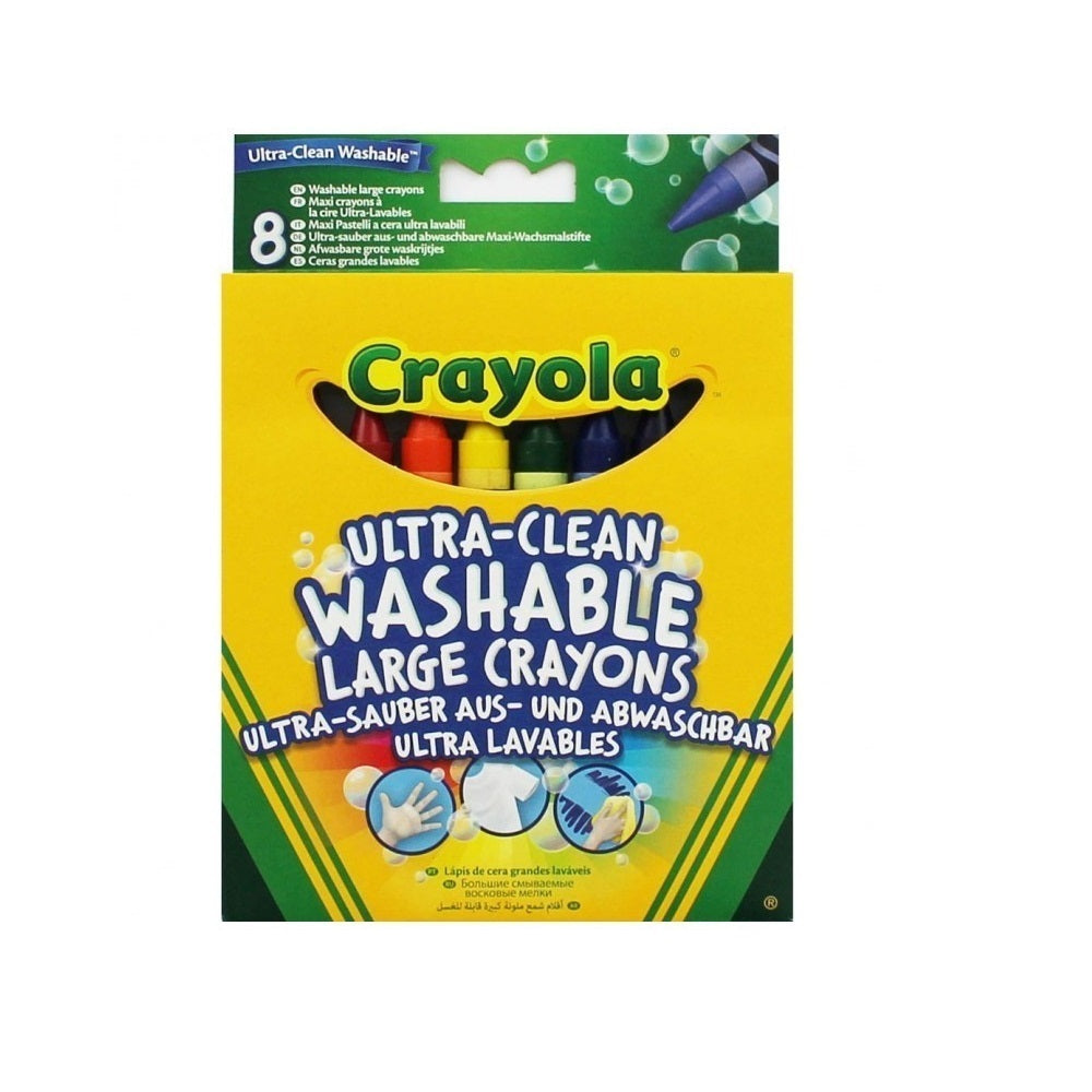 Crayola Ultra Clean Washable Large Crayons – 8 Colors
