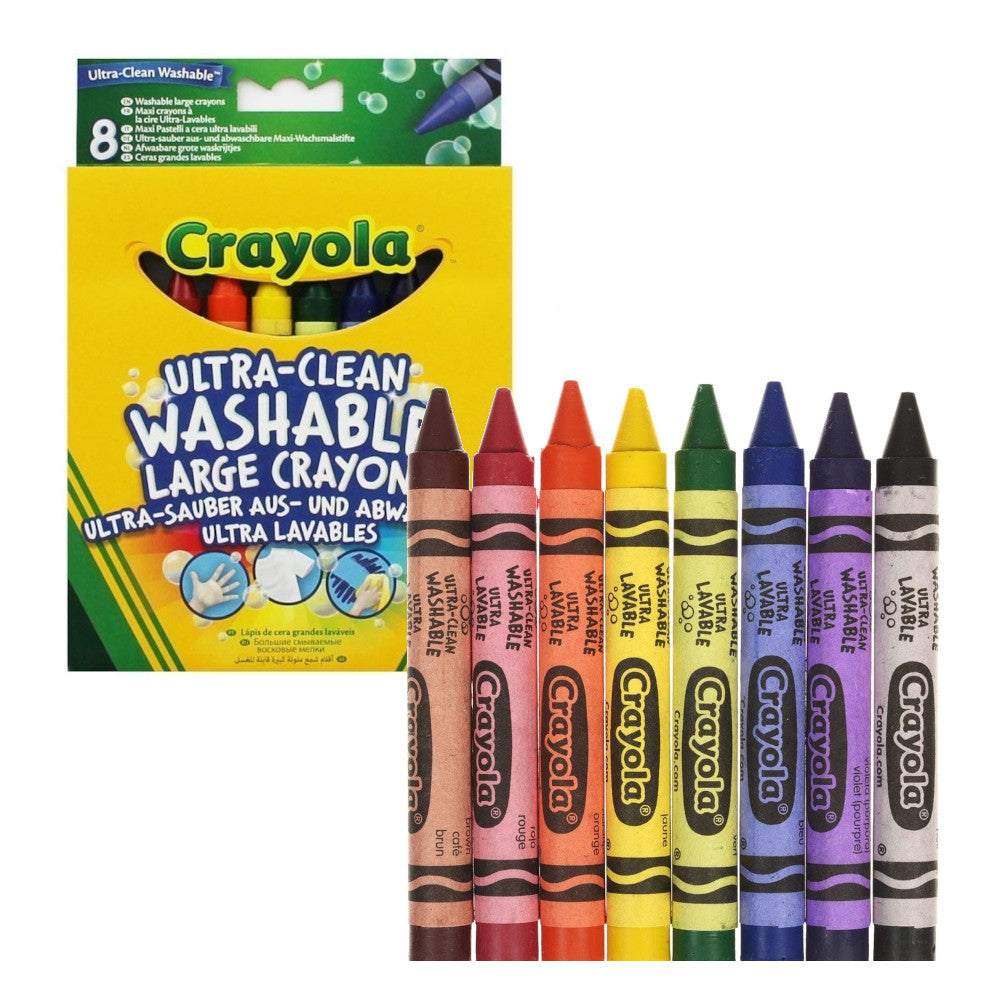 Crayola Ultra Clean Washable Large Crayons – 8 Colors