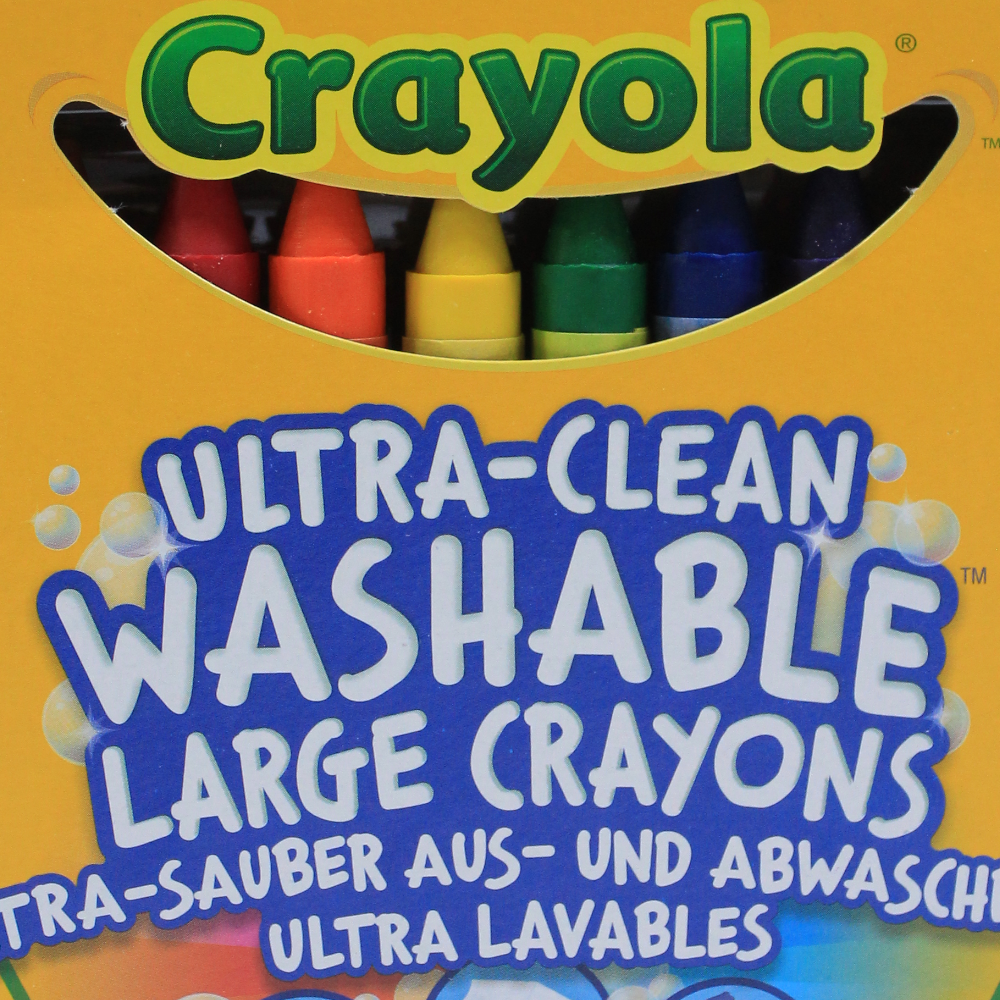 Crayola Ultra Clean Washable Large Crayons – 8 Colors