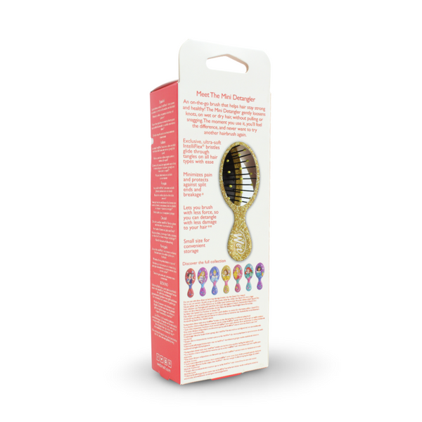 Wet Brush Disney Princess Belle Mini Detangler – Glitter Gold