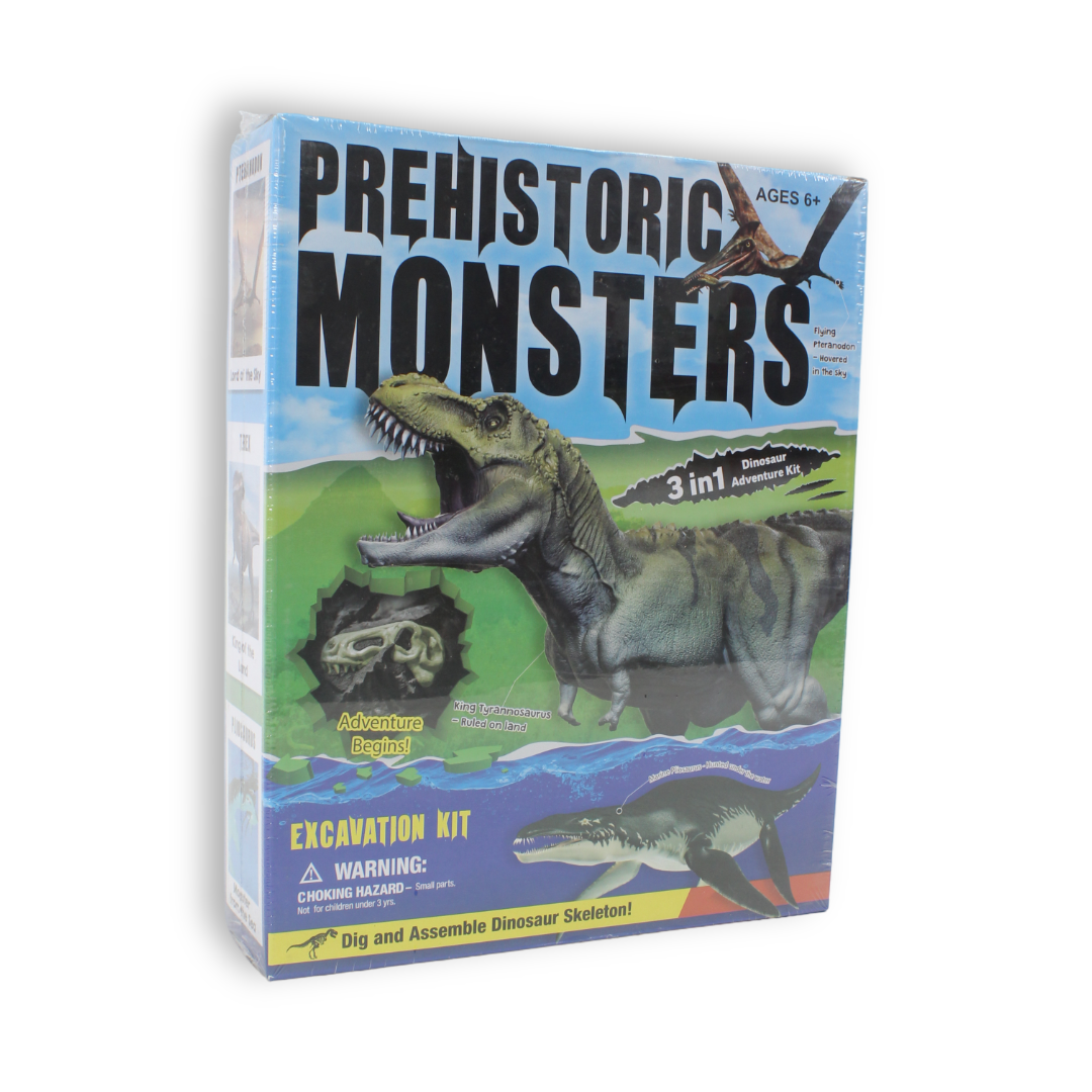 Prehistoric Monsters 3-in-1 Dinosaur Excavation Kit