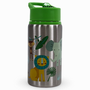 Stephen Joseph Flip Top Stainless Steel Bottle - Jungle