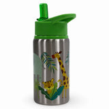 Stephen Joseph Flip Top Stainless Steel Bottle - Jungle
