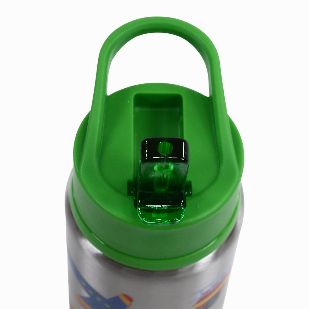 Stephen Joseph Flip Top Stainless Steel Bottle - Transportation