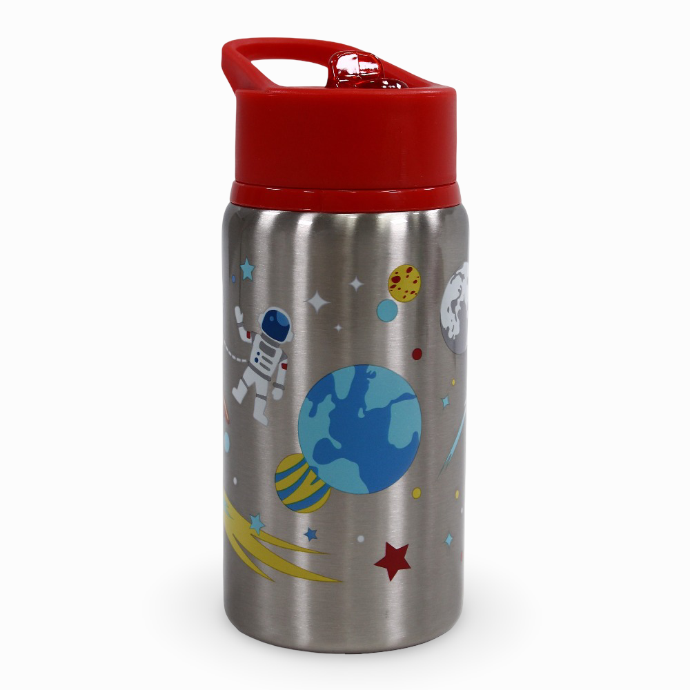Stephen Joseph Stainless Steel Flip Top Bottle - Space