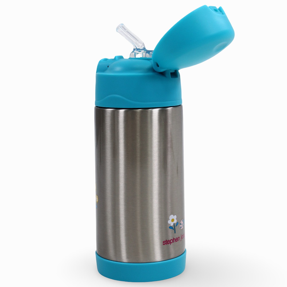 Stephen Joseph Double Wall Stainless Steel Bottle 350ml - Mushroom Design