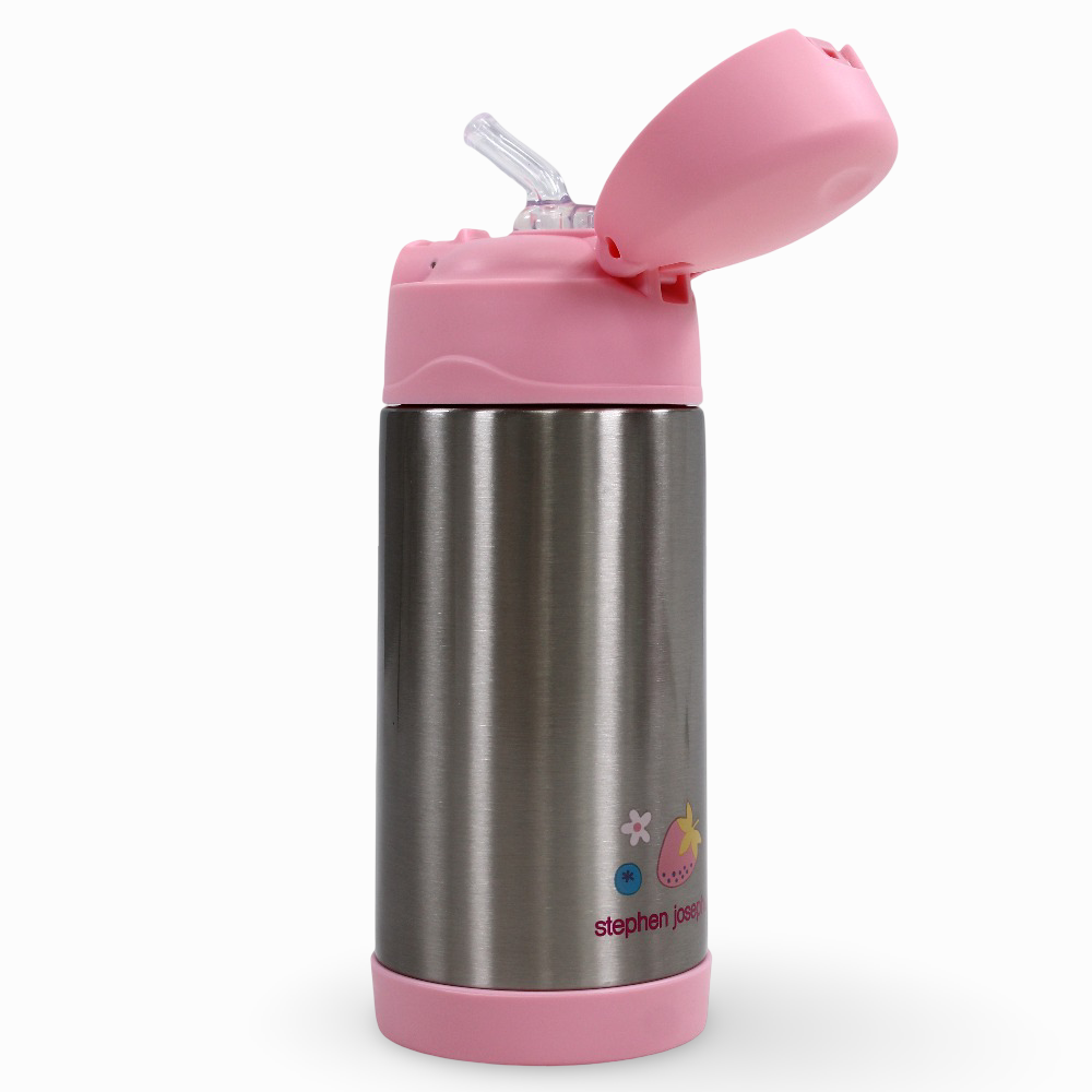 Stephen Joseph Double Wall Stainless Steel Bottle 350ml - Fruits Design