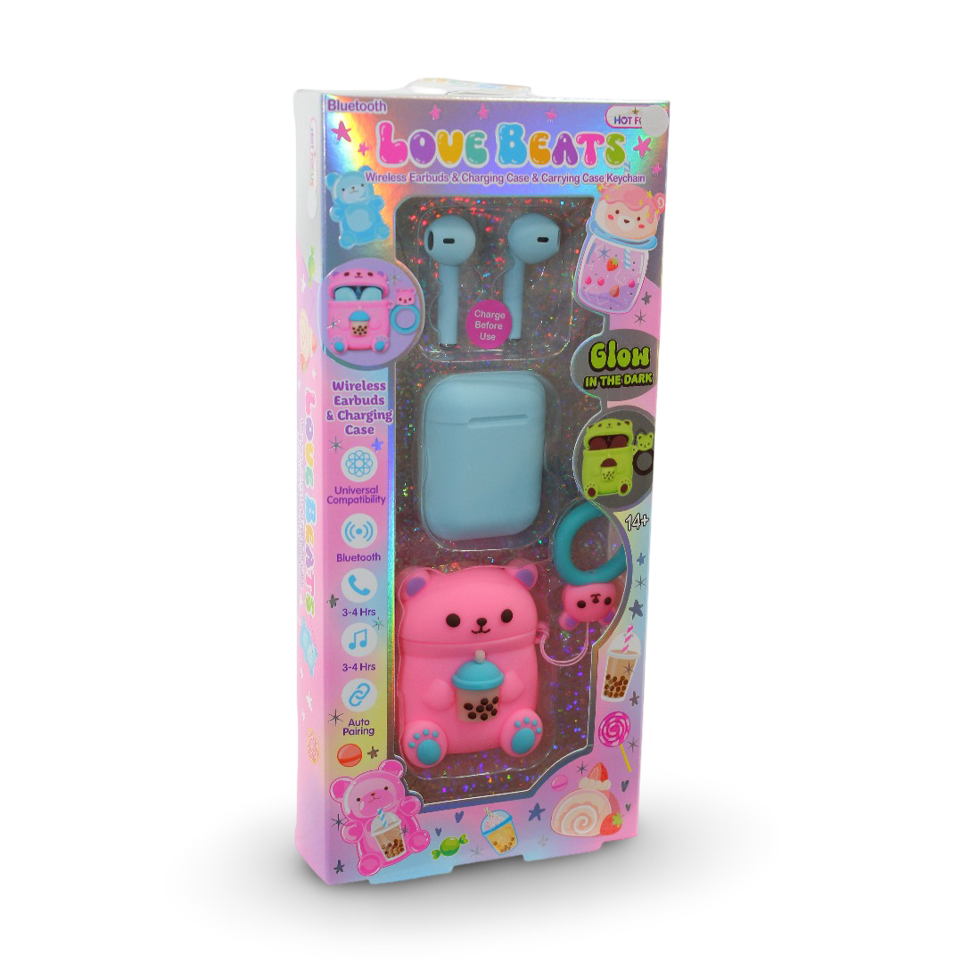 Hot Focus Love Beats Wireless Earbuds and Charging Case