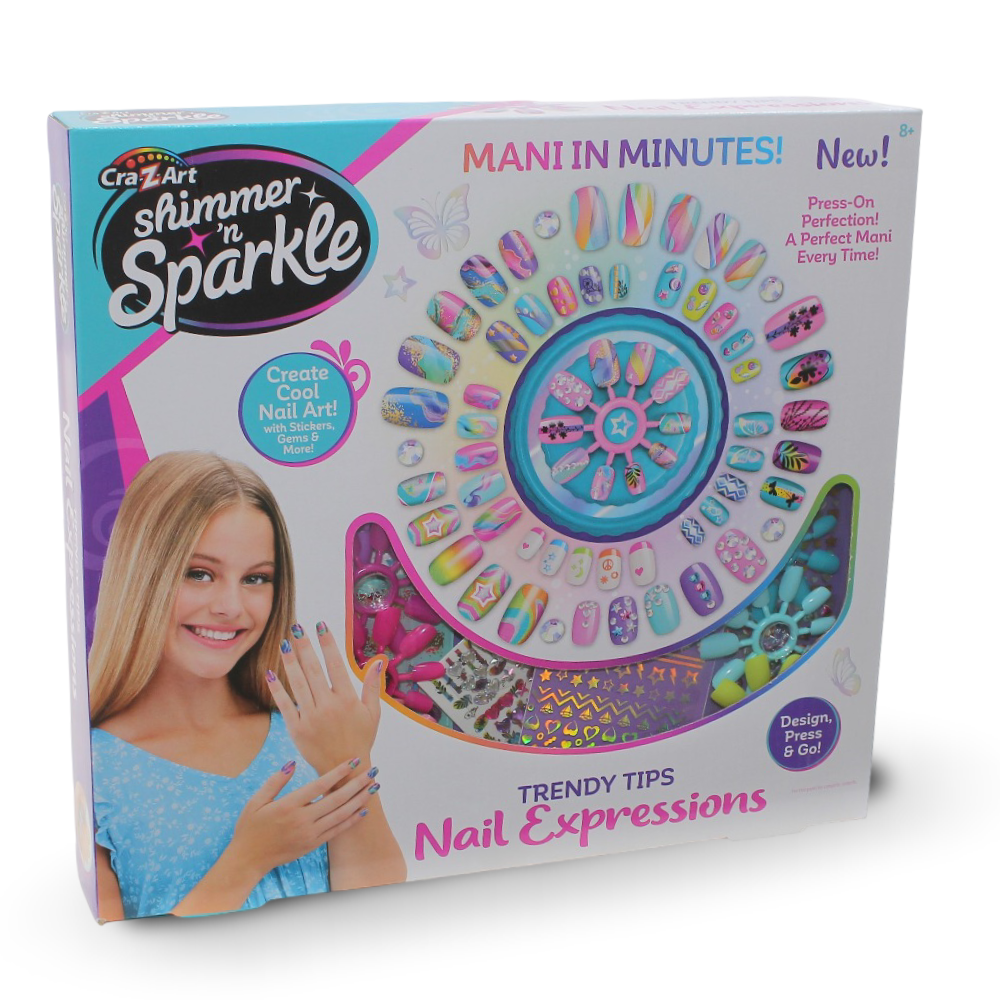 Cra-Z-Art Shimmer 'n Sparkle Trendy Tips Nail Expressions Kit - Toys