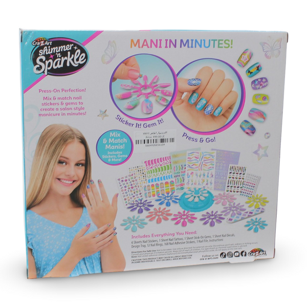 مجموعة طلاء الأظافر Cra-Z-Art Shimmer 'n Sparkle Trendy Tips
