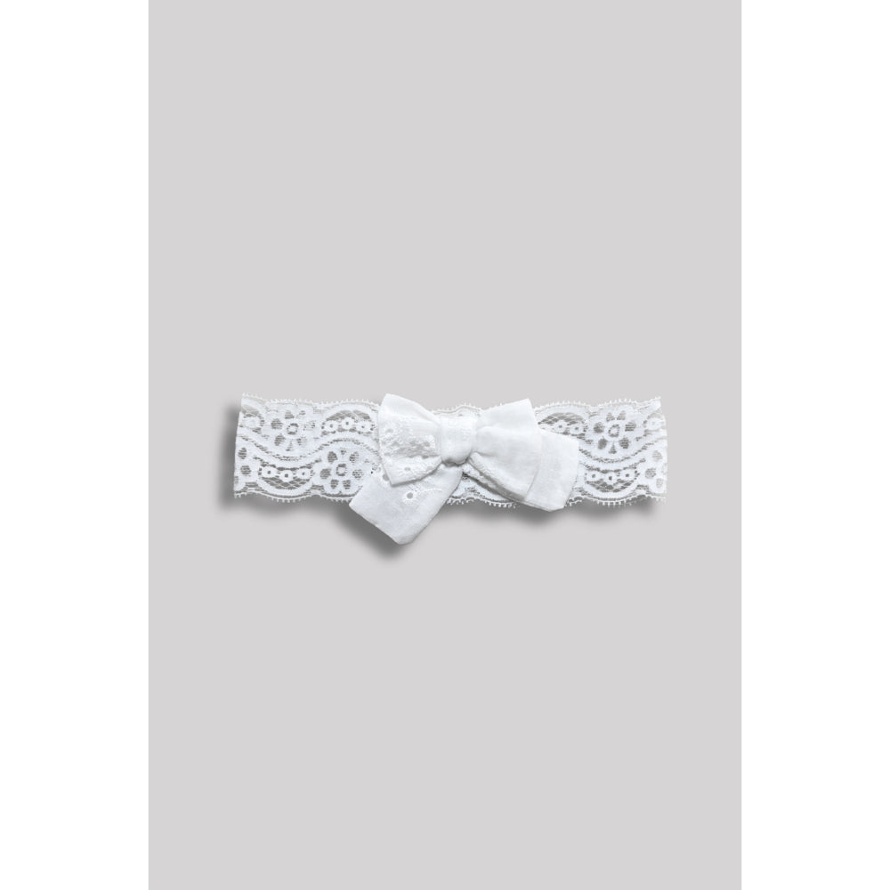 Baby Girls Linen 3-Piece Petite Mademoiselle (Dress + Head Band + Under Shorts) – White