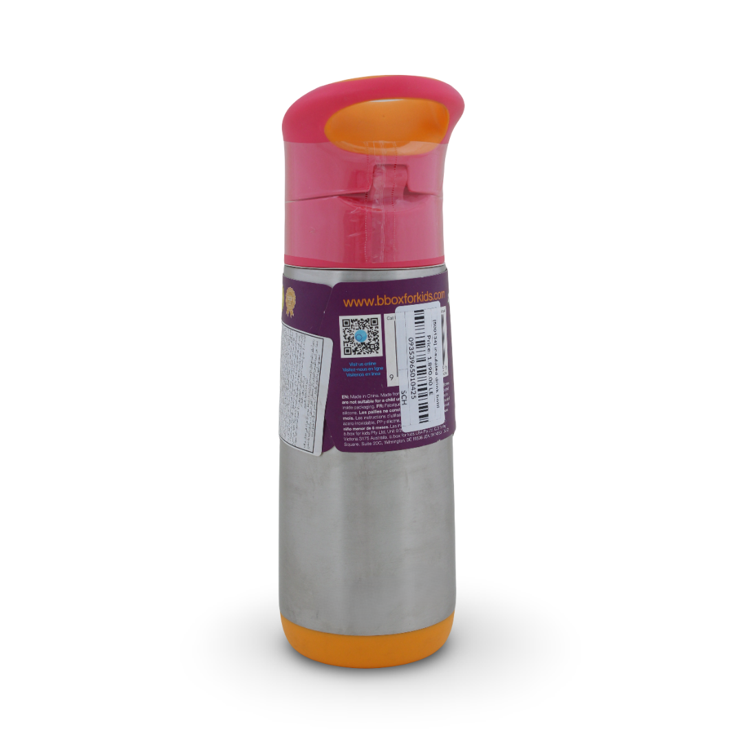 b.box Insulated Drink Bottle 500ml – Pink & Orange