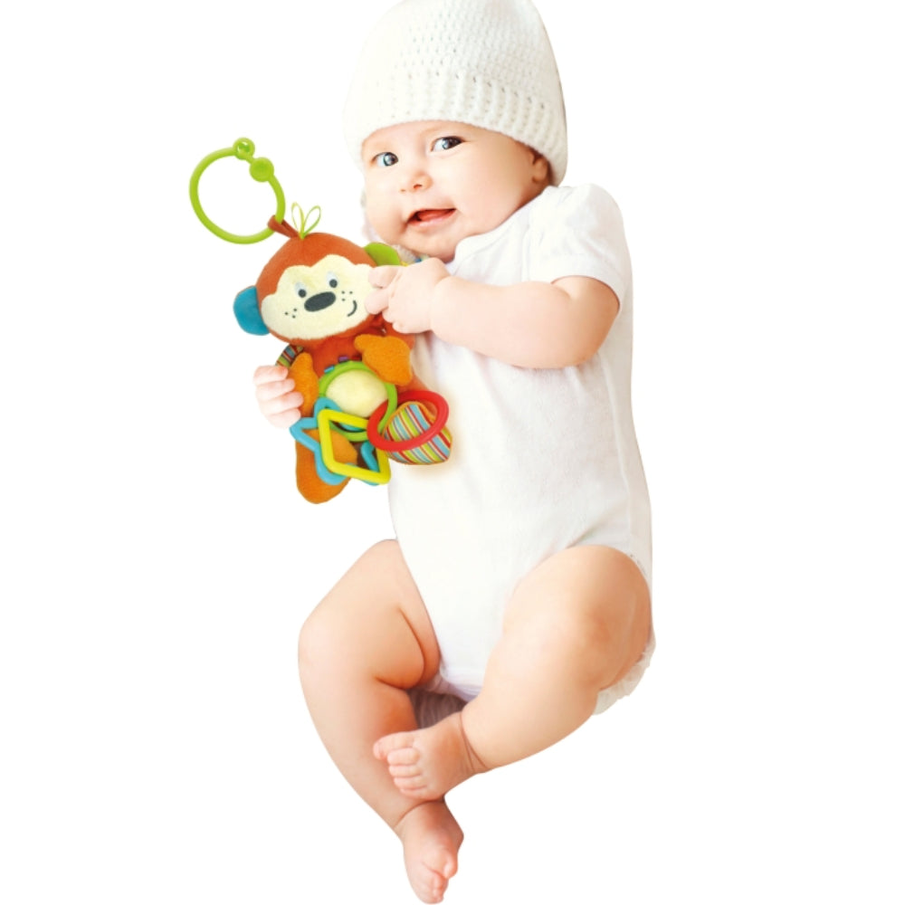 WinFun Chimp Rattle with Rings
