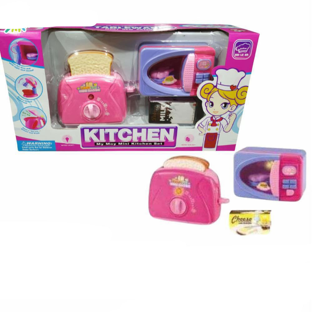 My Moy Mini Kitchen Set (Microwave + Toaster)