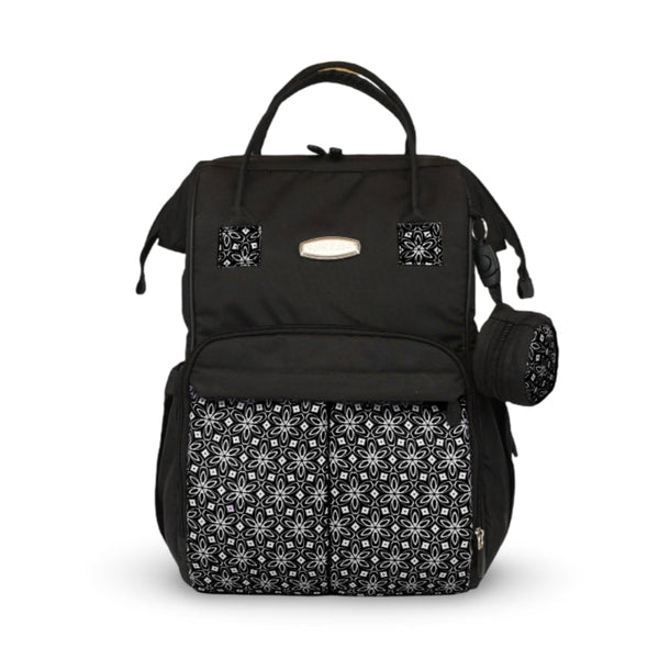 Petit Bebe Vea Baby Diaper Bag – Black & White
