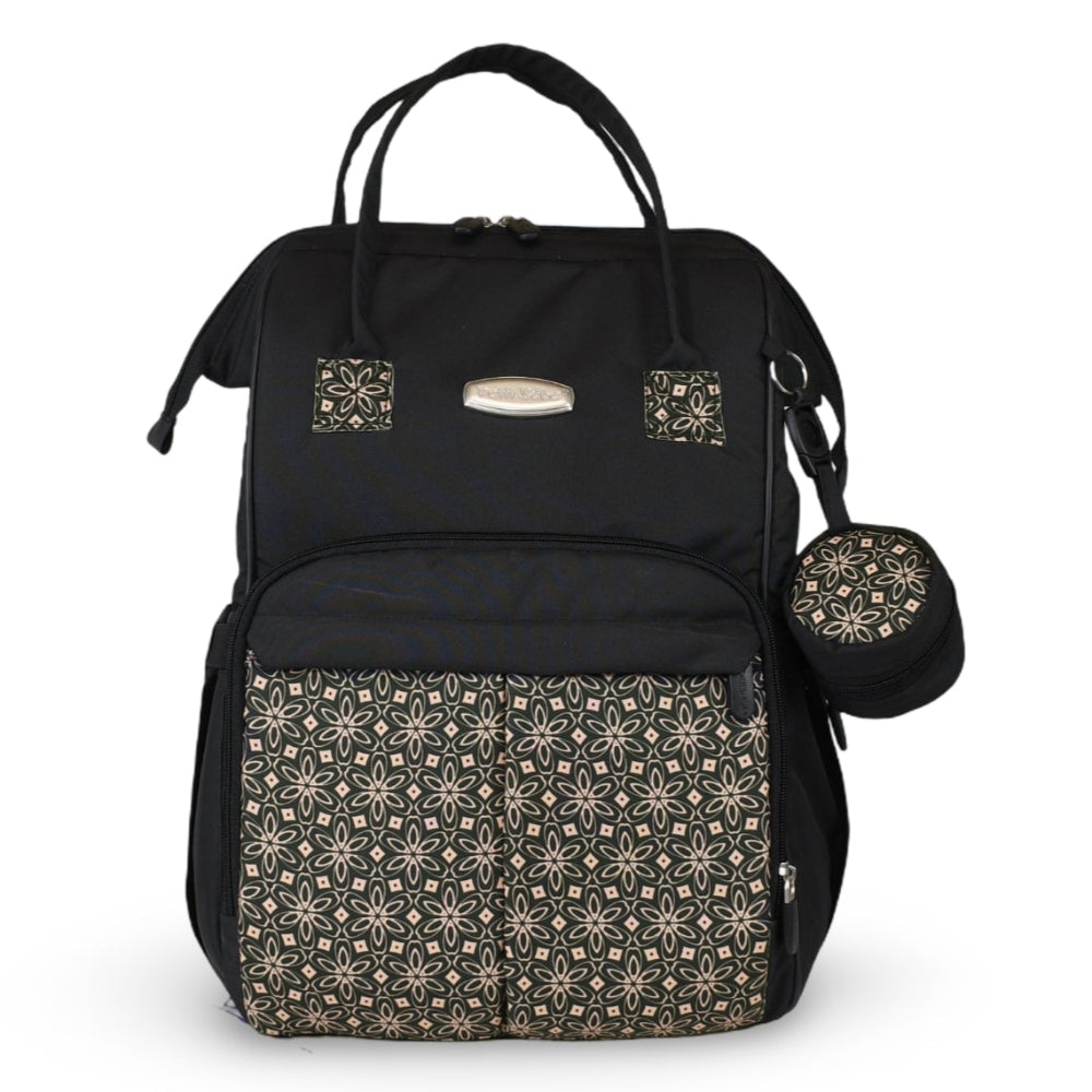 Petit Bebe Vea Baby Diaper Bag – Black*Beige