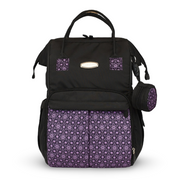 Petit Bebe Vea Baby Diaper Bag – Black & Purple