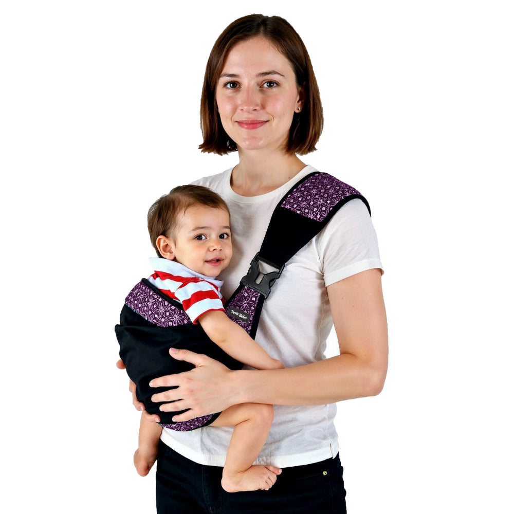 Petit Bebe Baby Vea Sling Carrier – Purple & Black