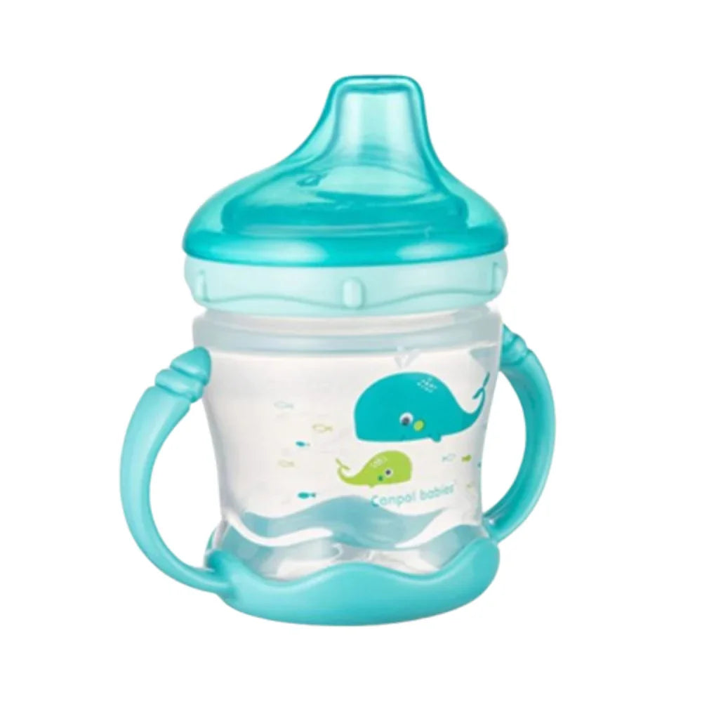Canpol Baby Spill-Proof Silicone Cup 220ml – Aqua (9M+)