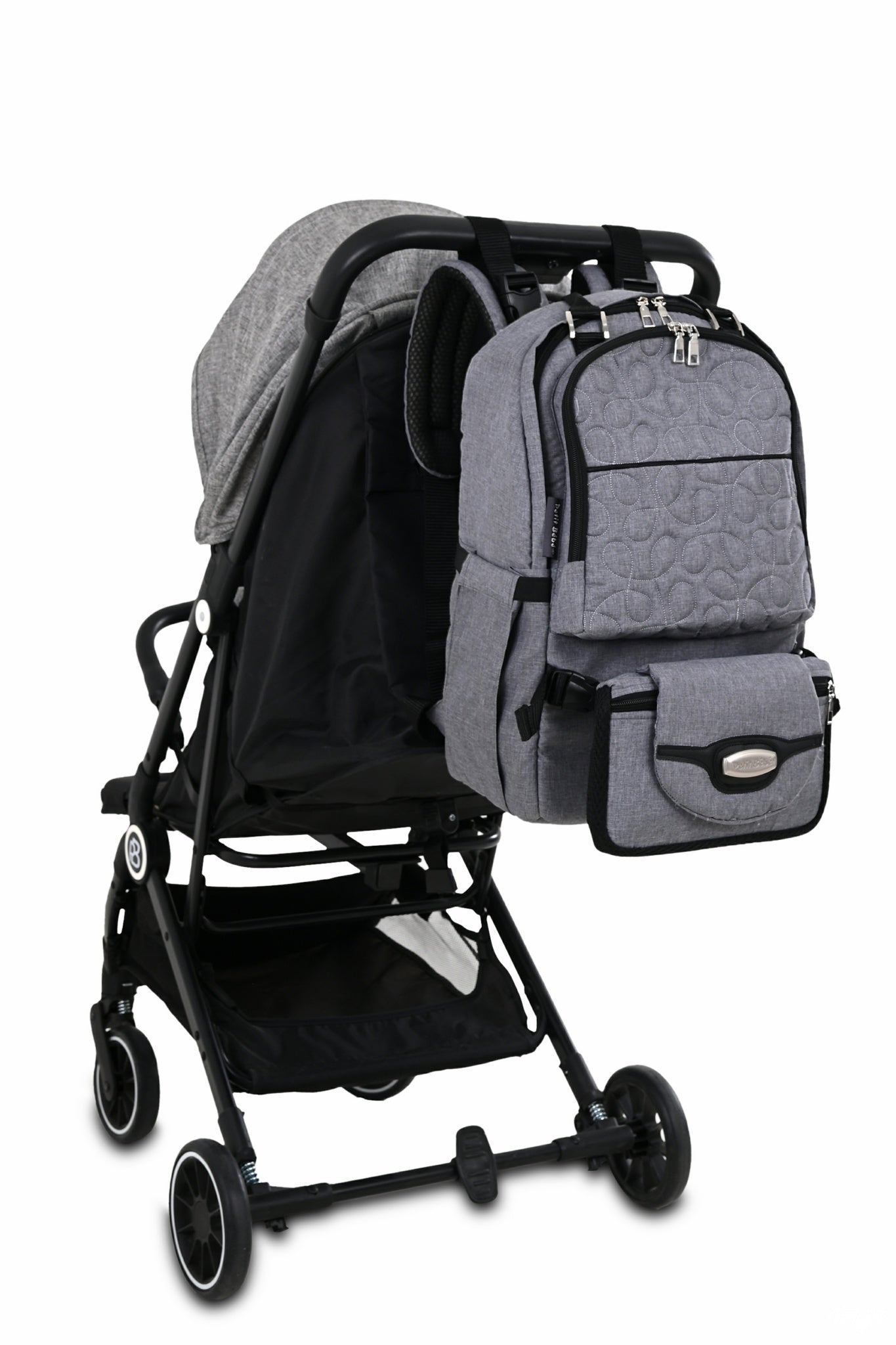 Petit Bebe Premium Go Diaper Bag – Grey