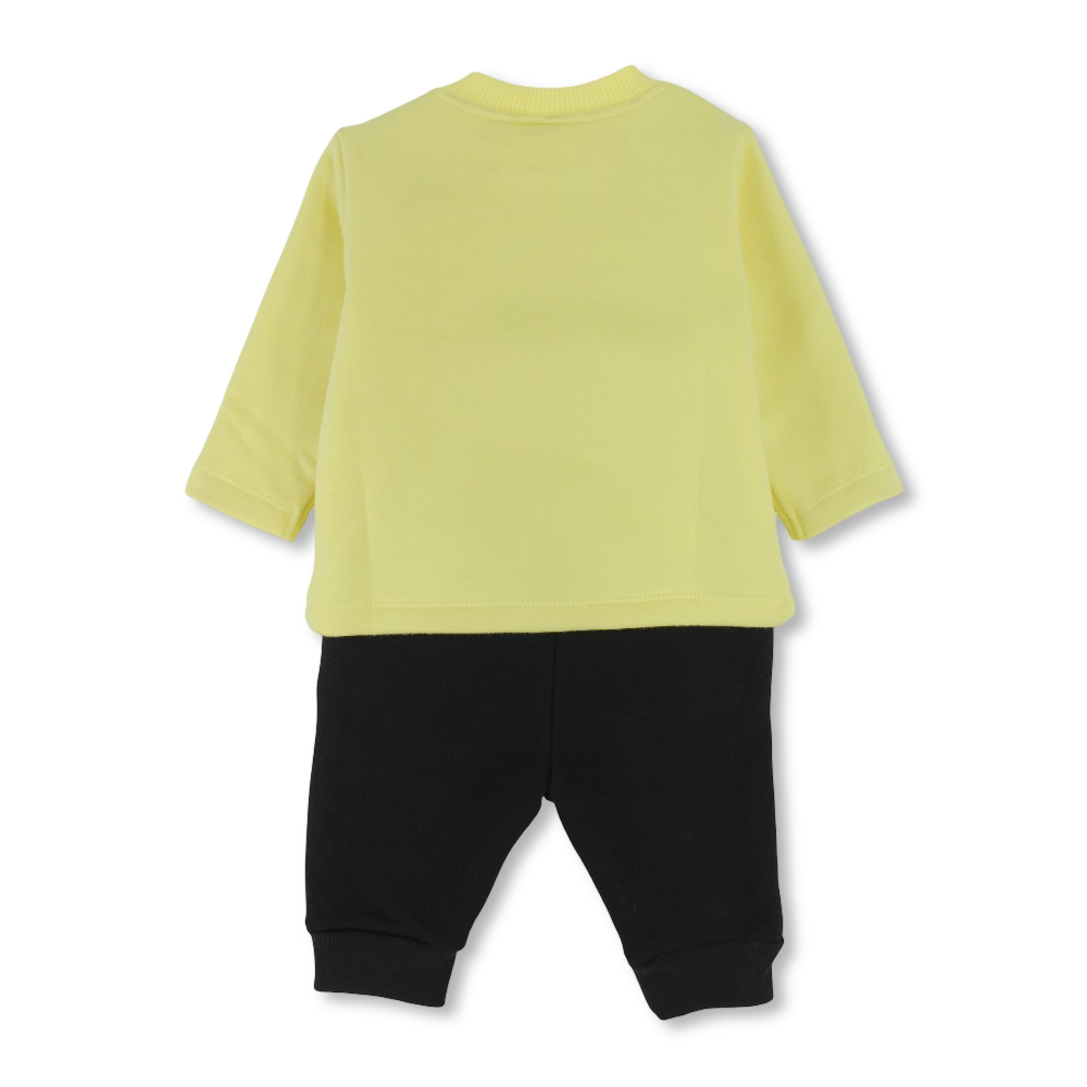 Baby Boys Cotton Pajama Set – Yellow with Dinosaur Print