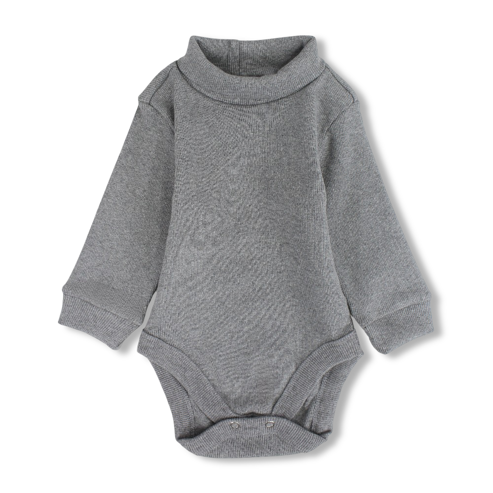 Unisex Baby Cotton High Collar Bodysuit - Clothing - Al Sayad