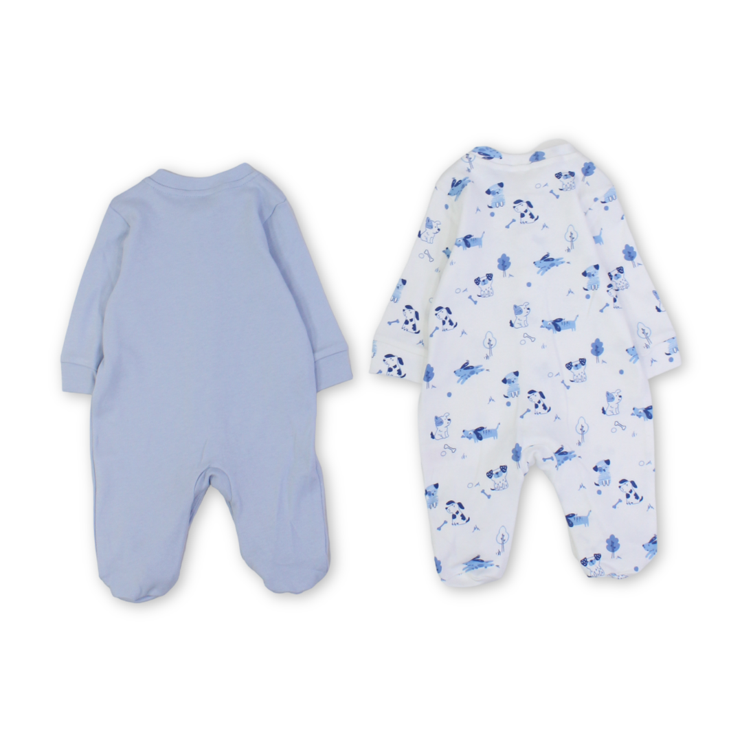 Baby Boys Cotton Baby Footie – Animals Print (2Pcs)