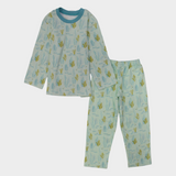 Unisex Pistachio Grass-Print Long-Sleeved Pajamas