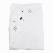 Baby Hooded Towel - Off-white & Dusty Pink