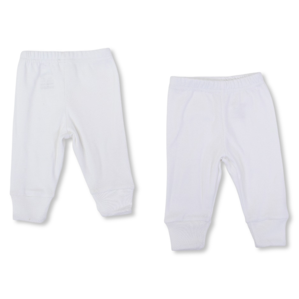 Unisex Baby Cotton Underwear Pants – White Pack of 2