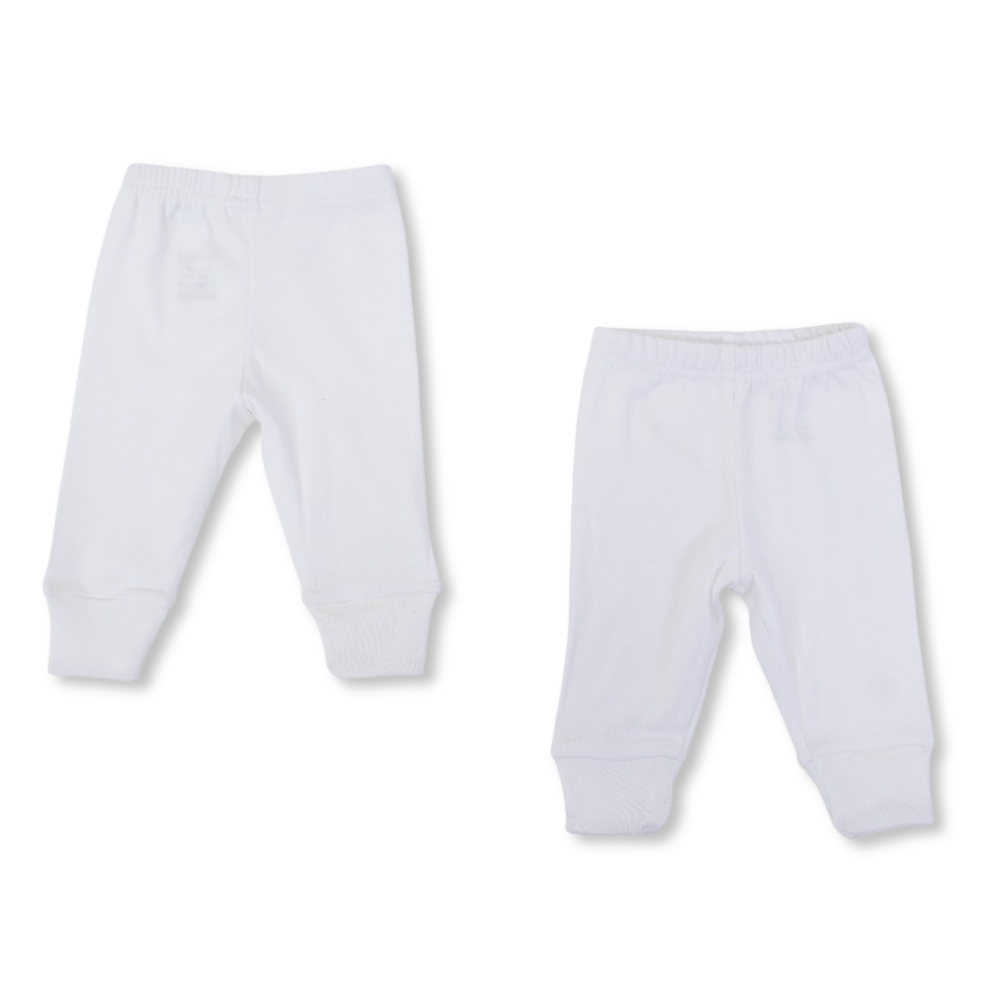 Unisex Baby Cotton Underwear Pants – White Pack of 2
