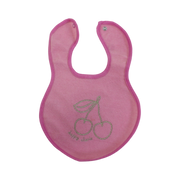 Cotton Baby Bib – Cherry Embroidery