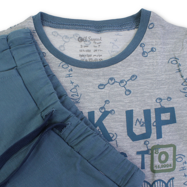 Boys Cotton Pajama – Grey