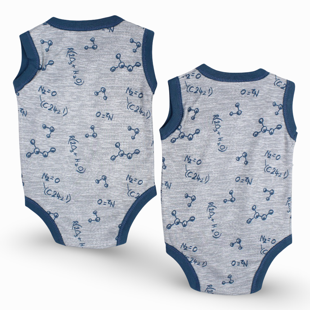Unisex Plain Cotton Sleevelees Underwear Bodysuit (Pack Of 2)