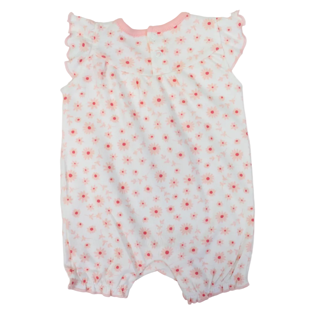 Baby Girls Cotton Sleeveless Ruffled Romper