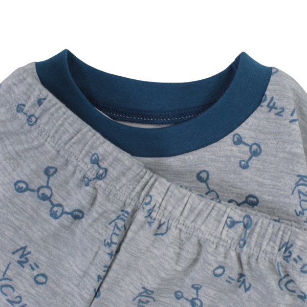 Unisex Cotton Pajama Set - Chemical Formulas Print