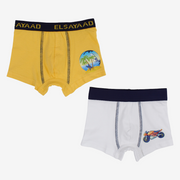 Boys Cotton Boxer Shorts – 2-Pack (Assorted Colors)