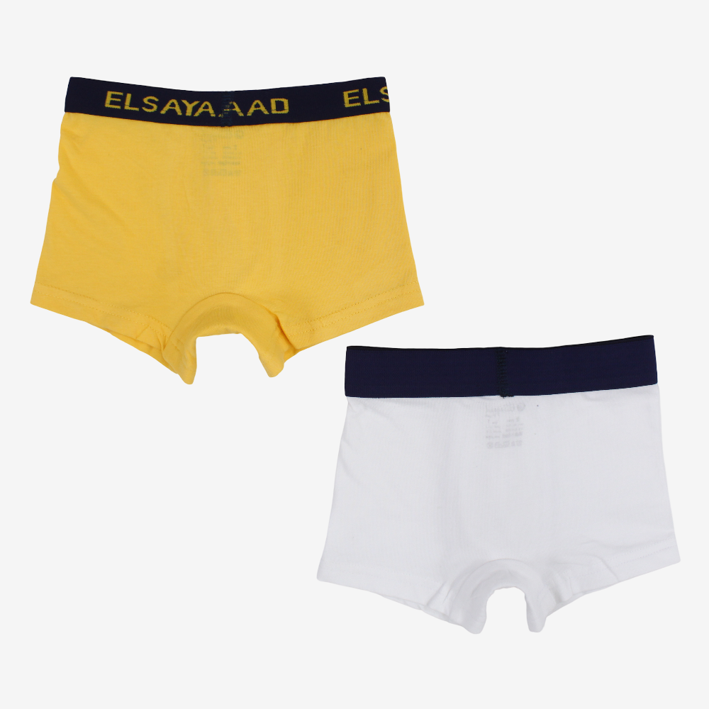 Boys Cotton Boxer Shorts – 2-Pack (Assorted Colors)