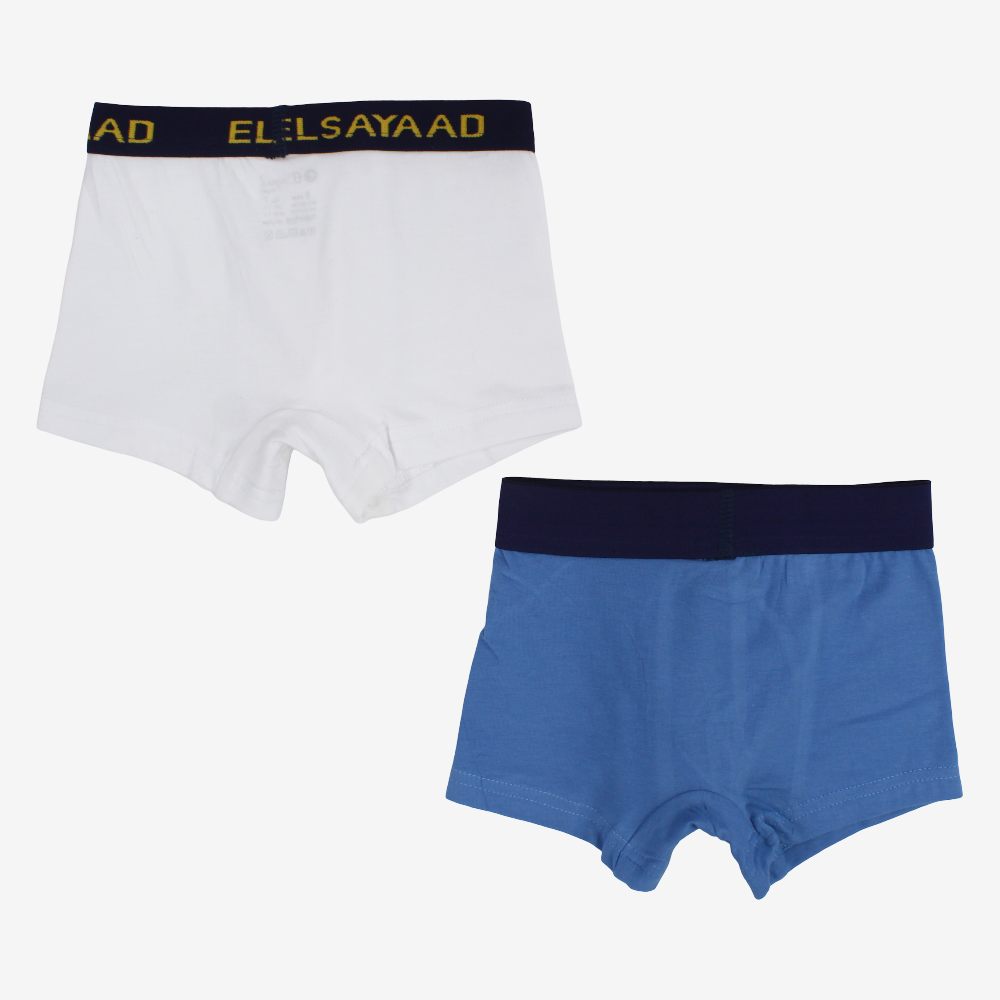 Boys Cotton Boxer Shorts – 2-Pack (Assorted Colors)