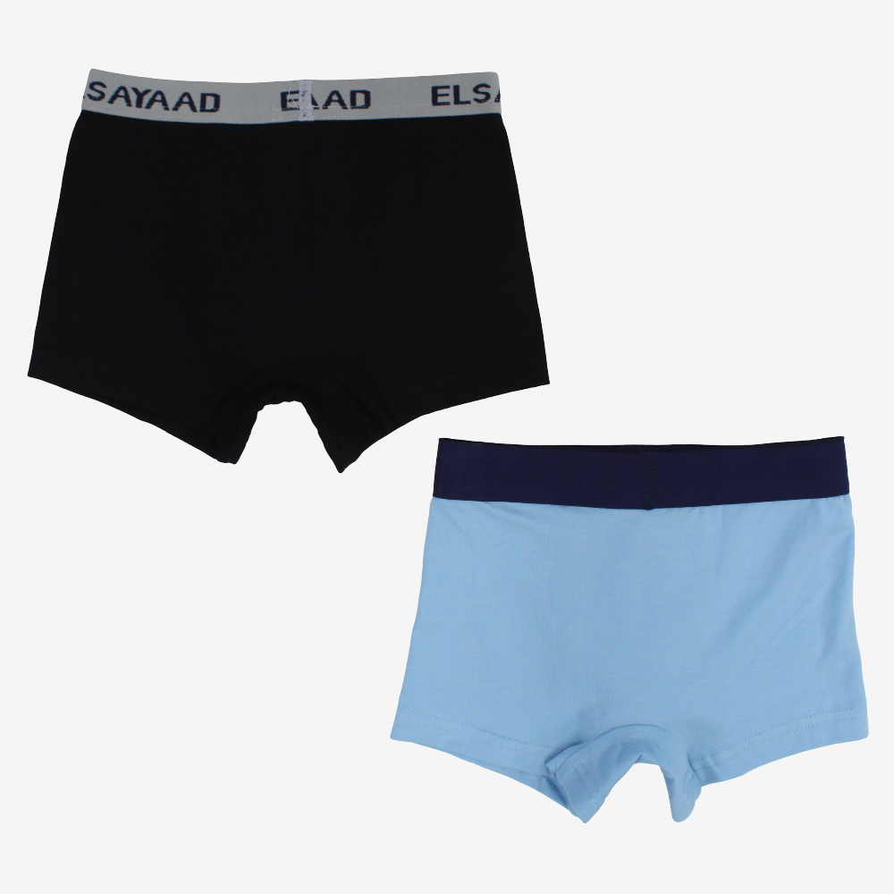 Boys Cotton Boxer Shorts – 2-Pack (Assorted Colors)