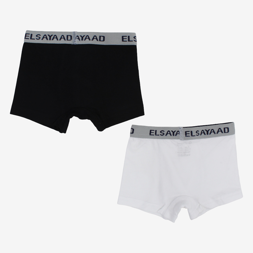 Boys Cotton Boxer Shorts – 2-Pack (Assorted Colors)
