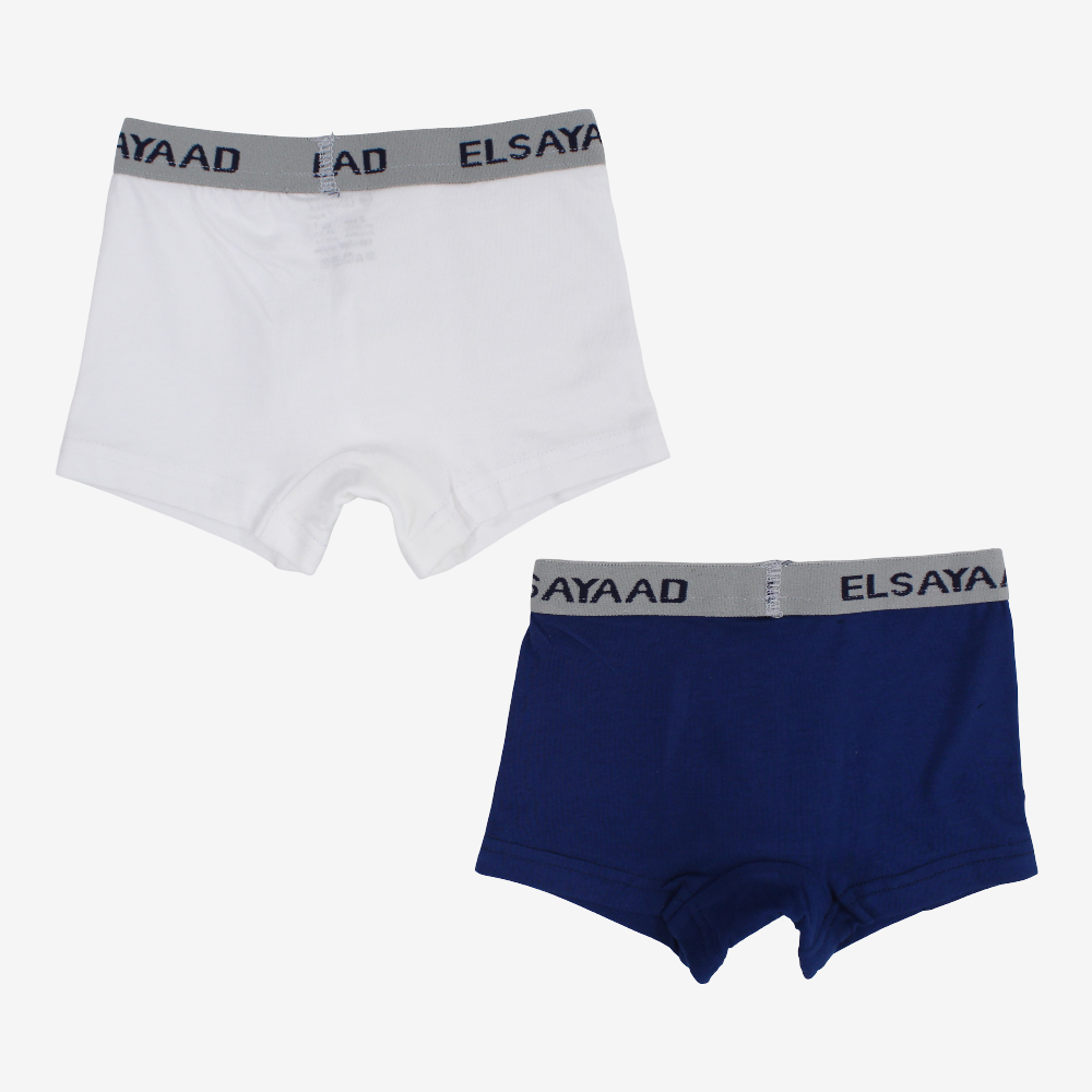 Boys Cotton Boxer Shorts – 2-Pack (Assorted Colors)