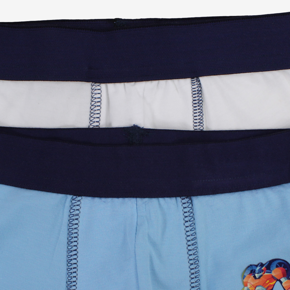 Boys Cotton Boxer Shorts – 2-Pack (Assorted Colors)